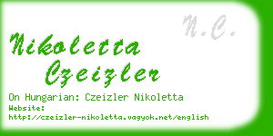 nikoletta czeizler business card